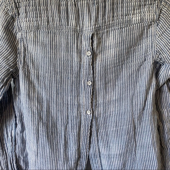 Cloth & Stone Striped Long Sleeve Blouse Sz XS - Picture 9 of 10